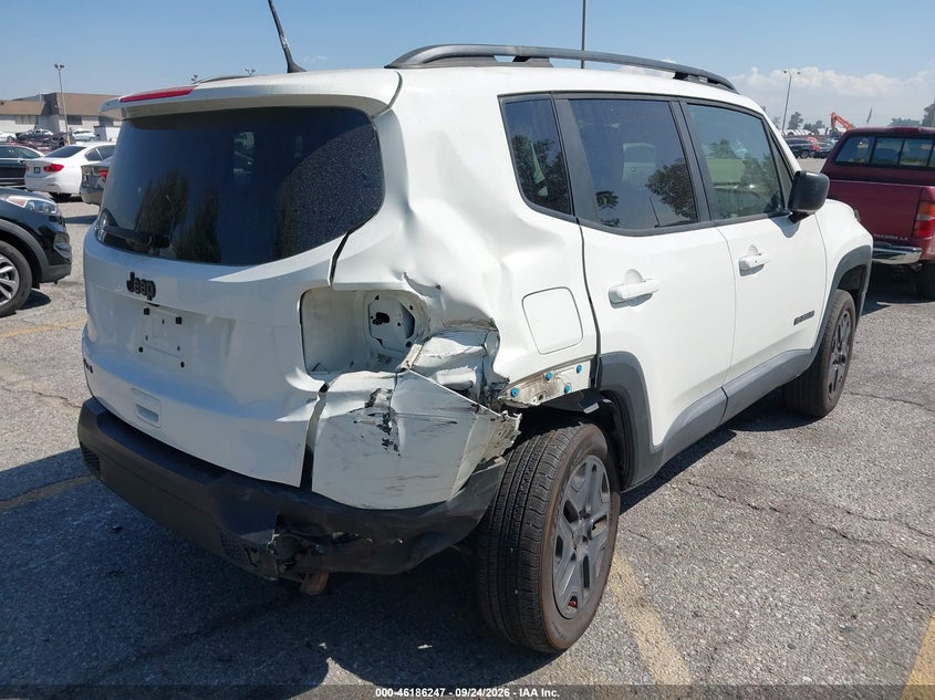 Vin: zaccjbab7jph89877, lot: 46686107, jeep renegade upland edition 4x4 20184