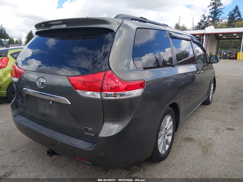 Vin: 5tdyk3dc6bs053465, lot: 46686191, toyota sienna limited v6 20114