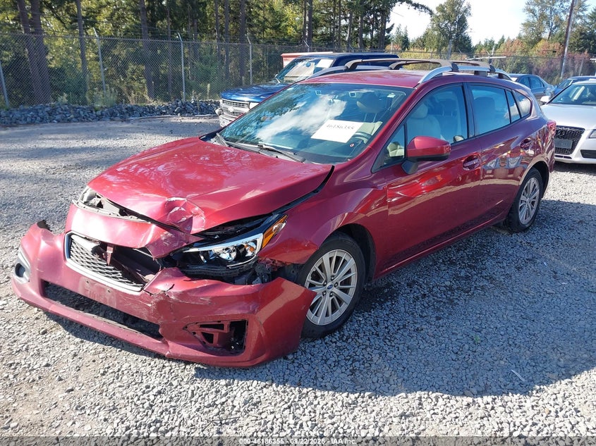 Vin: 4s3gtad60h3738983, lot: 46686215, subaru impreza 2.0i premium 20172