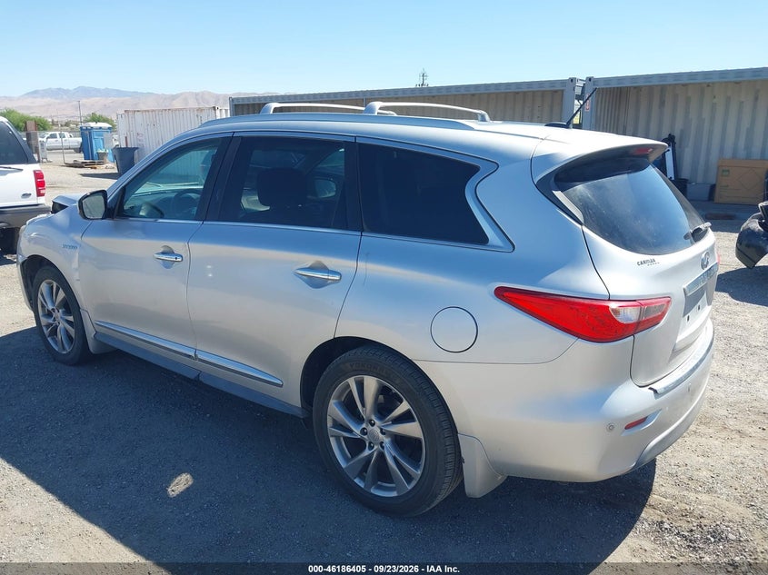 Vin: 5n1cl0mnxec514384, lot: 46686265, infiniti qx60 hybrid 20143