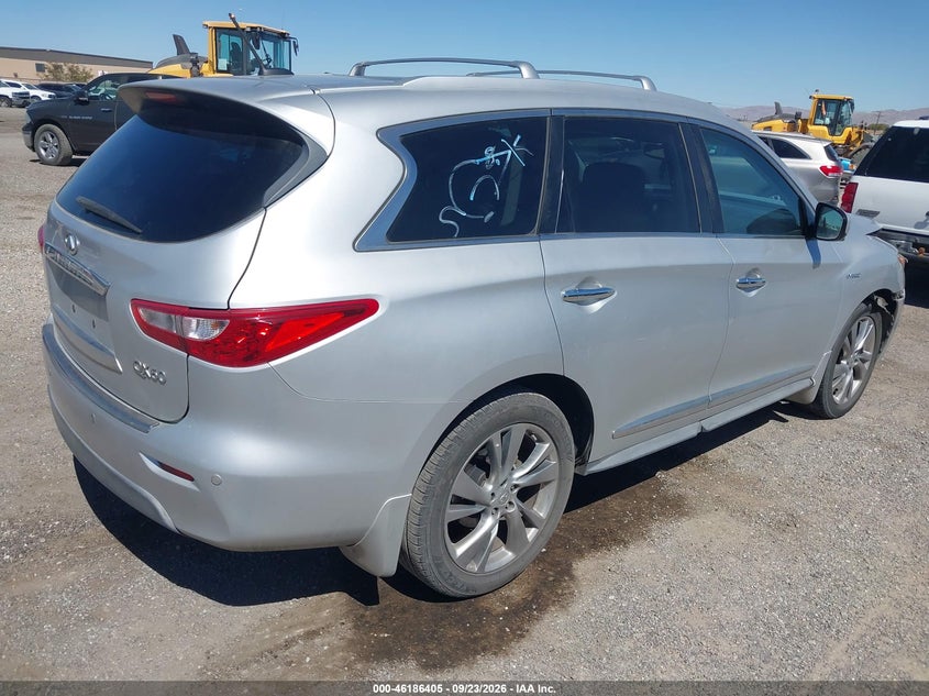 Vin: 5n1cl0mnxec514384, lot: 46686265, infiniti qx60 hybrid 20144