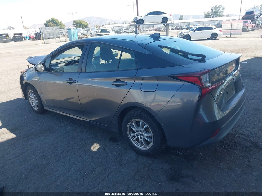 Vin: jtdkarfuxk3096015, lot: 46686376, toyota prius le 20193