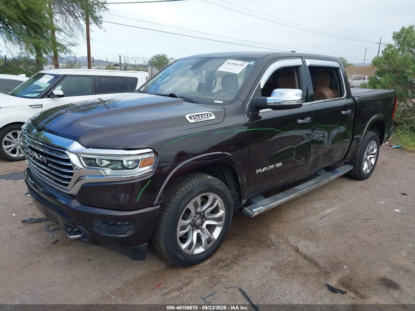 Vin: 1c6srfkt5kn820841, lot: 46686478, ram 1500 longhorn  4x4 5'7 box 20192