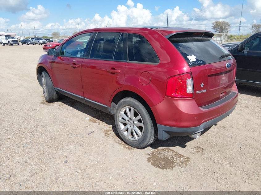 Vin: 2fmdk4jcxdbb26555, lot: 46686573, ford edge sel 20133