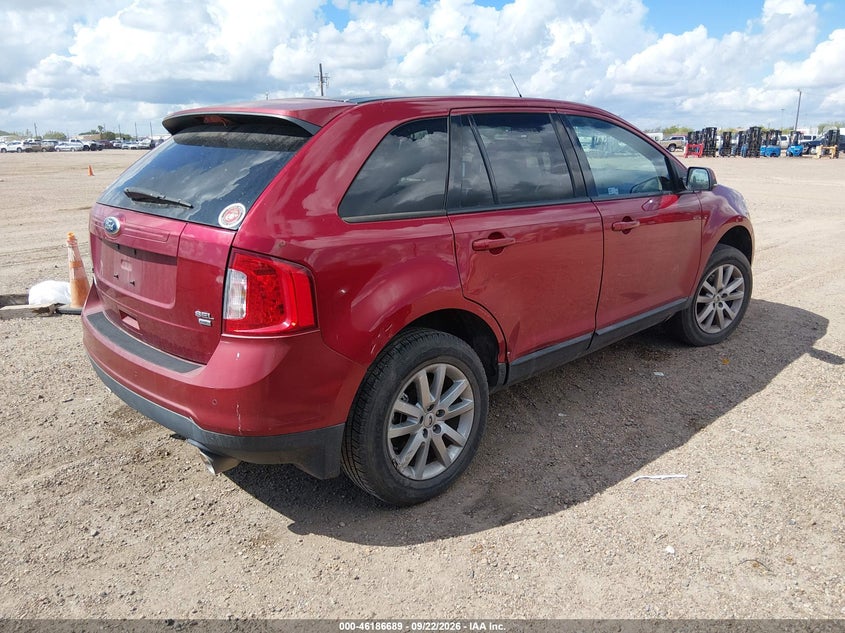 Vin: 2fmdk4jcxdbb26555, lot: 46686573, ford edge sel 20134