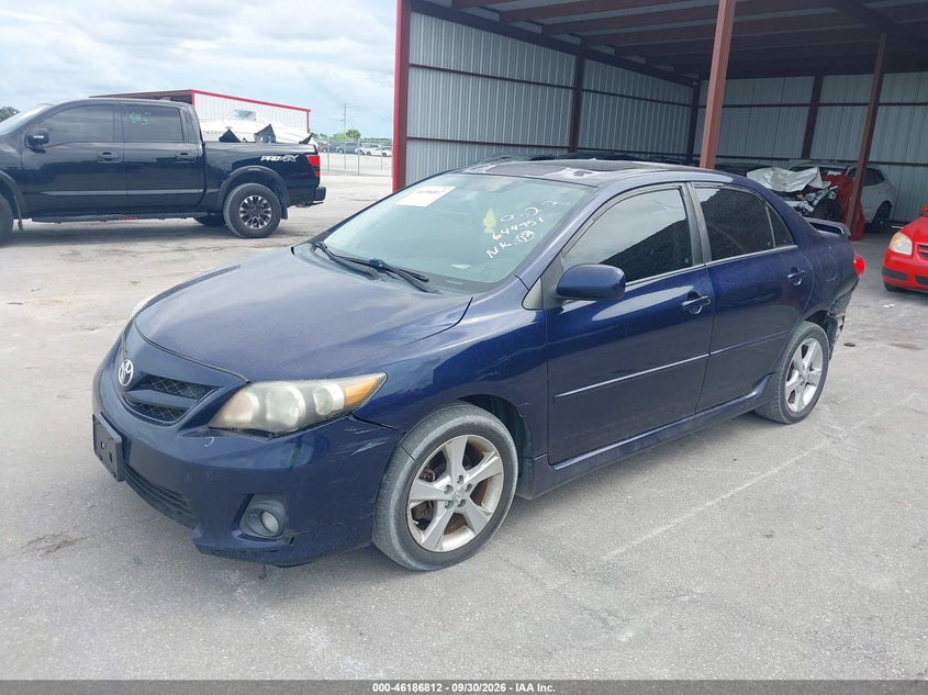Vin: 2t1bu4ee3bc644951, lot: 46686696, toyota corolla s 20112