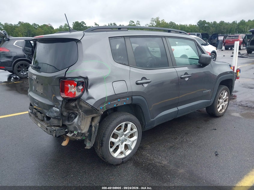 Vin: zaccjbbb2jph95083, lot: 46686789, jeep renegade latitude 4x4 20184