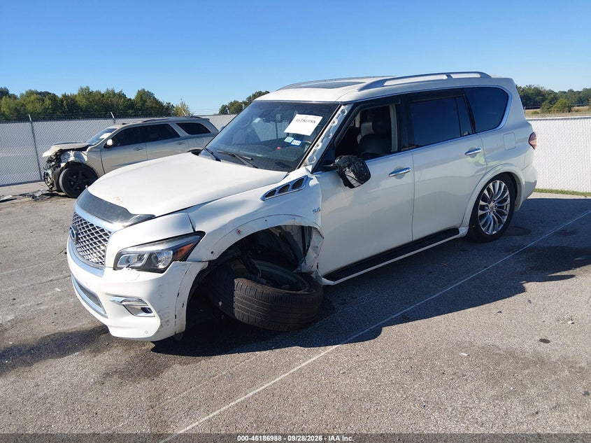 2016 Infiniti Qx80, Левый бок, IAAI, VIN JN8AZ2NF0G9610512 — фото 2