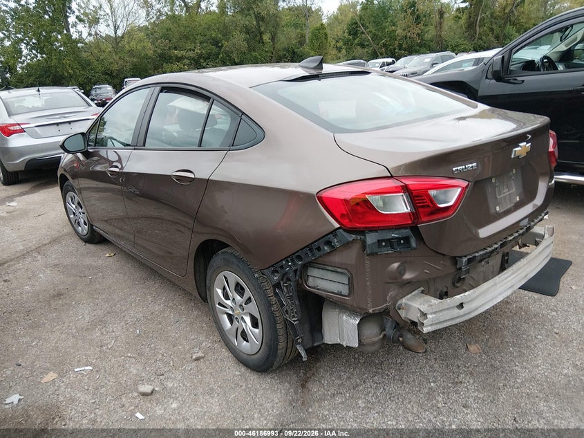 Vin: 1g1bc5sm2k7119197, lot: 46686877, chevrolet cruze ls 20193