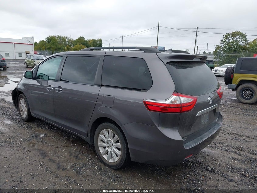 Vin: 5tddk3dc3fs128059, lot: 46686937, toyota sienna limited premium 7 passenger 20153