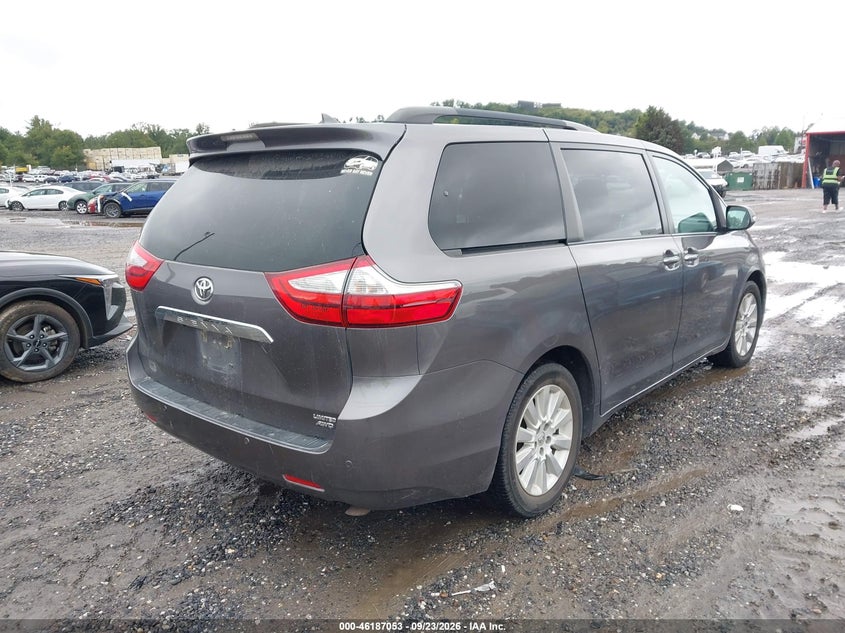 Vin: 5tddk3dc3fs128059, lot: 46686937, toyota sienna limited premium 7 passenger 20154