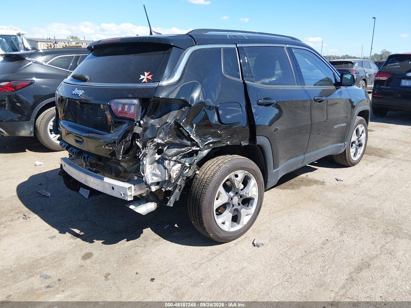 Vin: 3c4njdcb7mt503587, lot: 46687129, jeep compass limited 20214