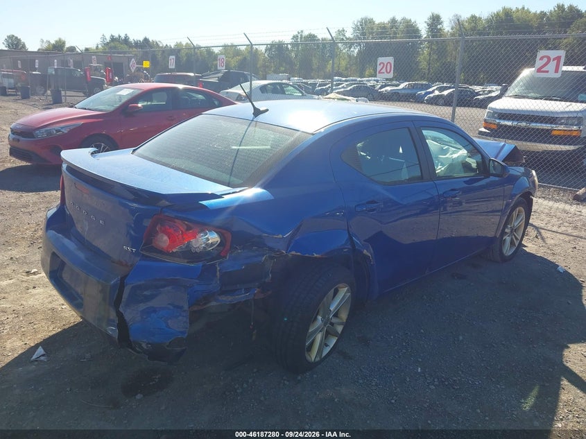 Vin: 1c3cdzcb5cn244046, lot: 46687164, dodge avenger sxt 20124