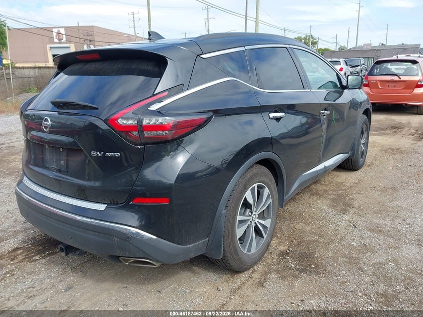 Vin: 5n1az2ms4kn142662, lot: 46687346, nissan murano sv 20194
