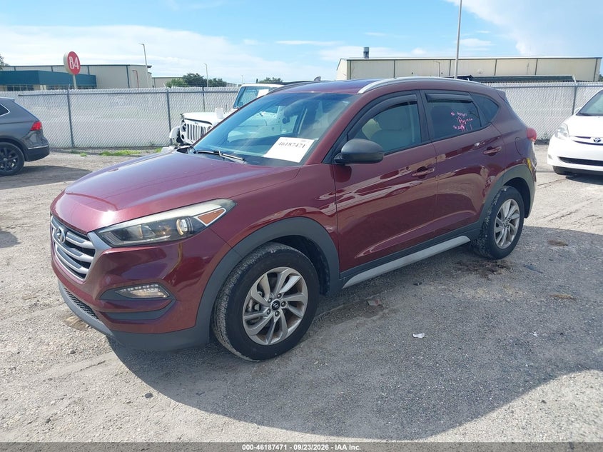 Vin: km8j33a43ju601004, lot: 46687355, hyundai tucson sel 20182