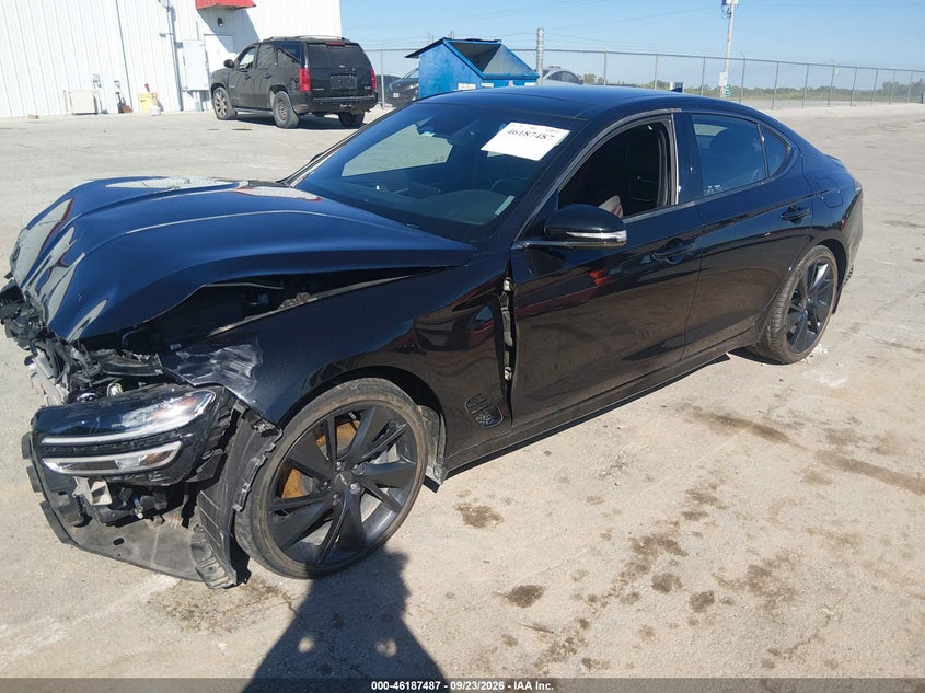 Vin: kmtg54te4pu133668, lot: 46687371, genesis g70 3.3t rwd 20232
