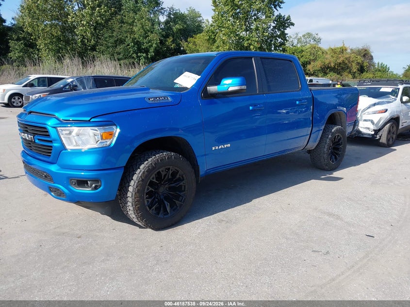 Vin: 1c6srfftxmn514568, lot: 46687422, ram 1500 big horn 20212
