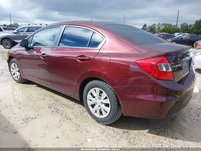 Vin: 19xfb2f59ce043816, lot: 46687537, honda civic sdn lx 20123
