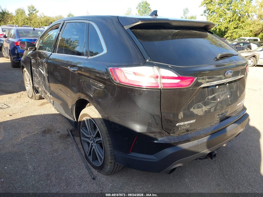 Vin: 2fmpk4k97kbb74611, lot: 46687557, ford edge titanium 20193