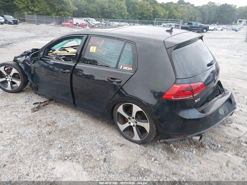 Vin: 3vw5t7au0fm088722, lot: 46687564, volkswagen golf gti 2.0t se 4-door 20153