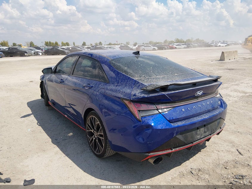 Vin: kmhlw4ak1pu016161, lot: 46687567, hyundai elantra n 20233