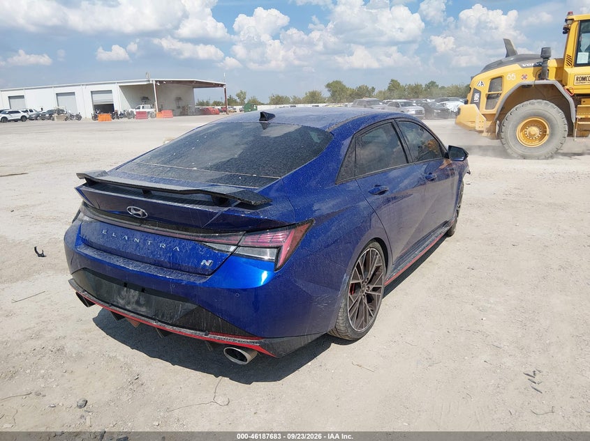 Vin: kmhlw4ak1pu016161, lot: 46687567, hyundai elantra n 20234