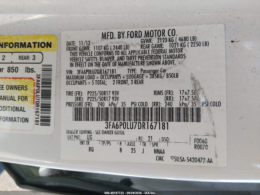 2013 FORD FUSION HYBRID SE · Фото 9