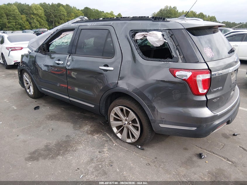 Vin: 1fm5k7f81kgb43101, lot: 46687630, ford explorer limited 20193