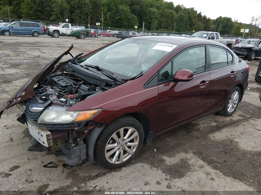 Vin: 19xfb2f88ce340750, lot: 46687764, honda civic sdn ex 20122