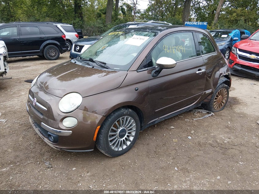 Vin: 3c3cffcrxct212487, lot: 46687775, fiat 500 lounge 20122