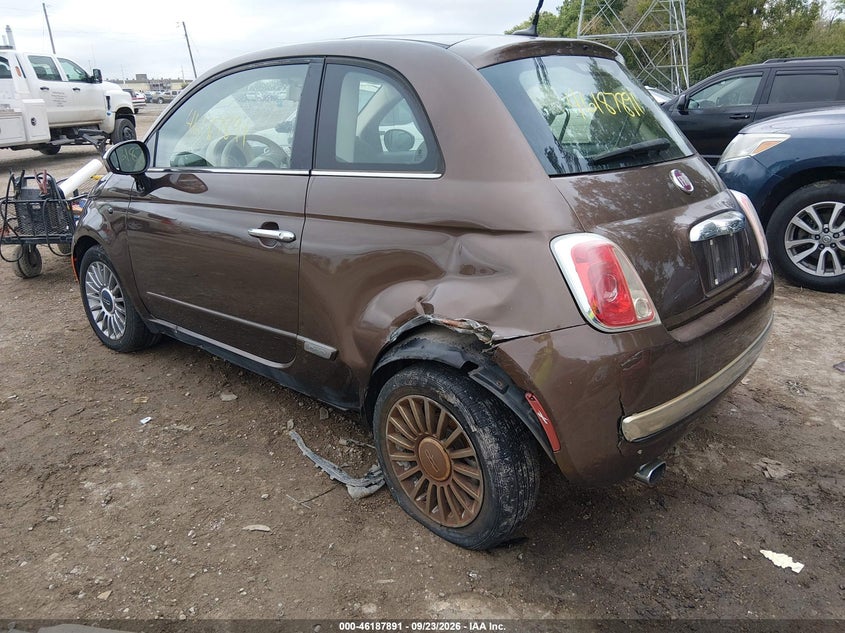 Vin: 3c3cffcrxct212487, lot: 46687775, fiat 500 lounge 20123