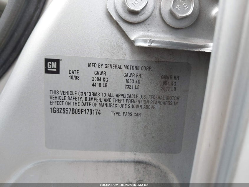 2009 SATURN AURA XE · Фото 9
