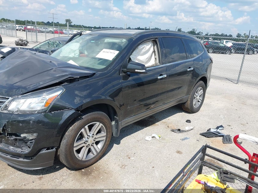 Vin: 1gnkrhkd0fj290862, lot: 46687859, chevrolet traverse 2lt 20152