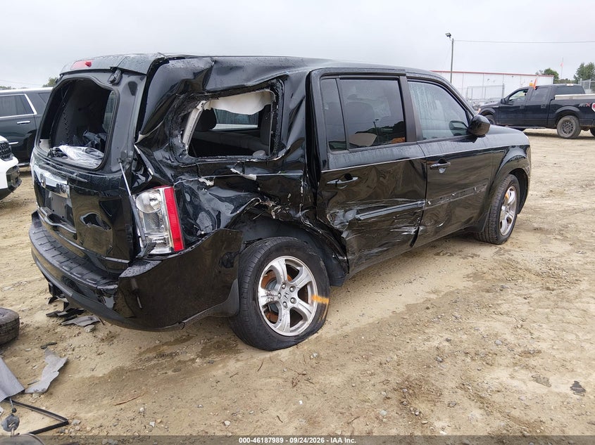 Vin: 5fnyf3h46db040200, lot: 46687873, honda pilot ex 20134