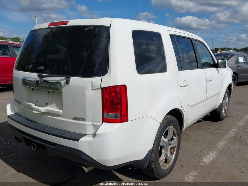 Vin: 5fnyf4h53db013177, lot: 46687879, honda pilot ex-l 20134