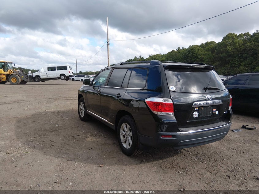 Vin: 5tdbk3eh3ds237572, lot: 46687892, toyota highlander se v6 20133