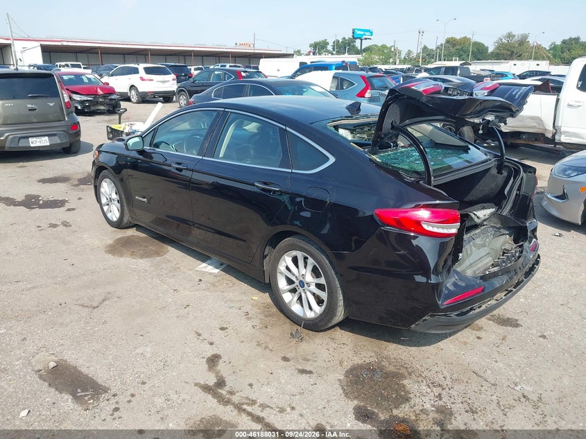 Vin: 3fa6p0mu7kr253196, lot: 46687915, ford fusion hybrid sel 20193