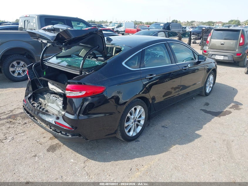 Vin: 3fa6p0mu7kr253196, lot: 46687915, ford fusion hybrid sel 20194