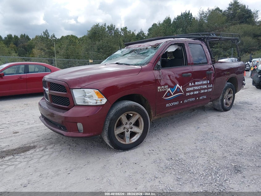 Vin: 1c6rr7ft4js199347, lot: 46688104, ram 1500 express  4x4 6'4 box 20182