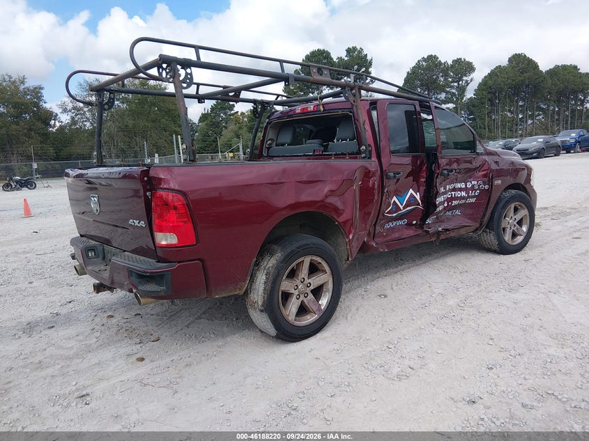 Vin: 1c6rr7ft4js199347, lot: 46688104, ram 1500 express  4x4 6'4 box 20184