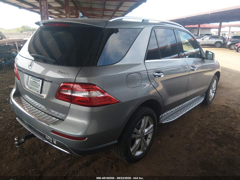 Vin: 4jgda5hb7ca003280, lot: 46688192, mercedes-benz m-class ml 350 20124