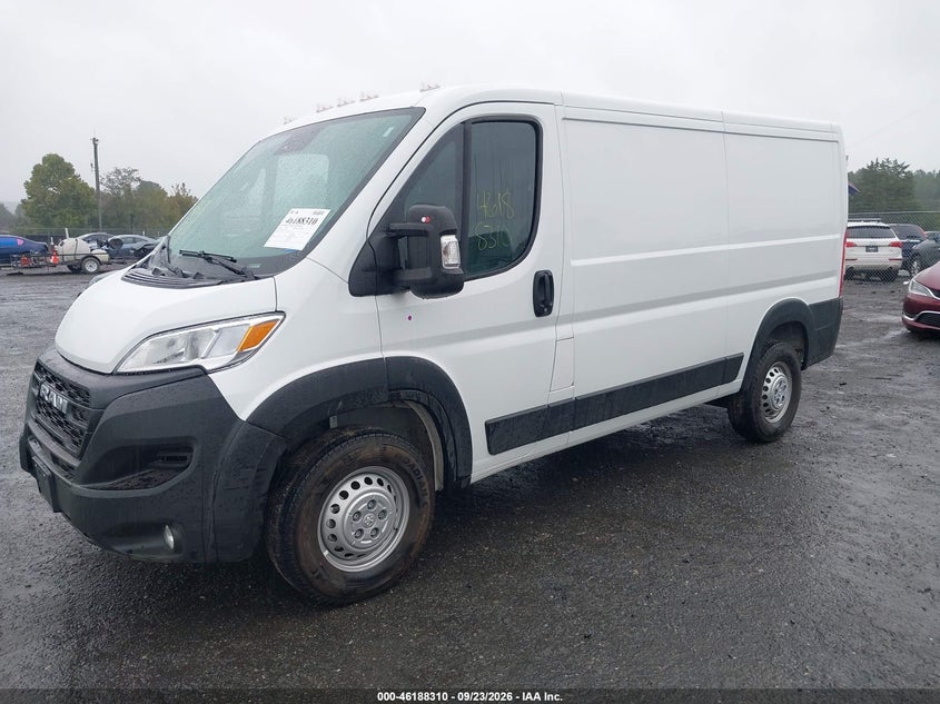 Vin: 3c6lrvvg7te200348, lot: 46688194, ram promaster 2500 tradesman low roof 136 wb w/pass seat 20262