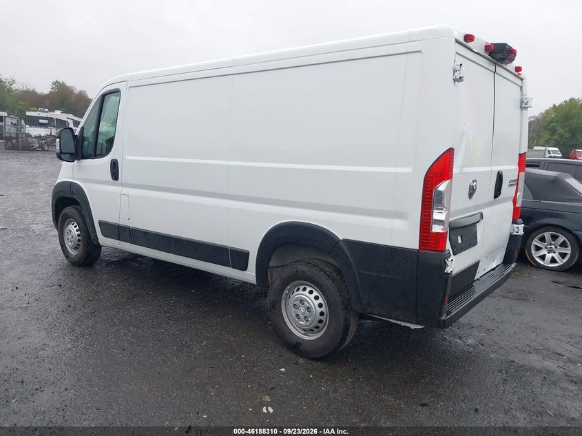 Vin: 3c6lrvvg7te200348, lot: 46688194, ram promaster 2500 tradesman low roof 136 wb w/pass seat 20263