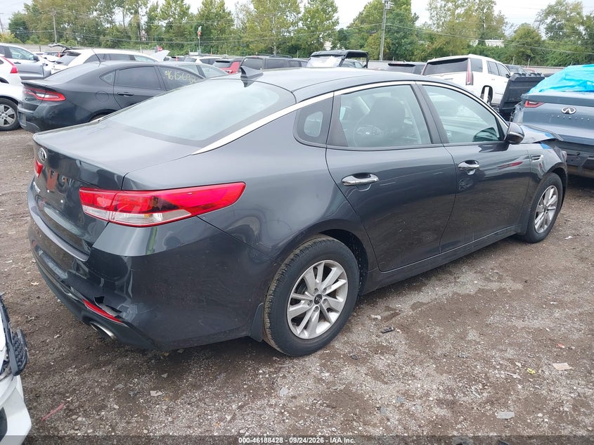 Vin: 5xxgt4l36hg151826, lot: 46688312, kia optima lx 20174