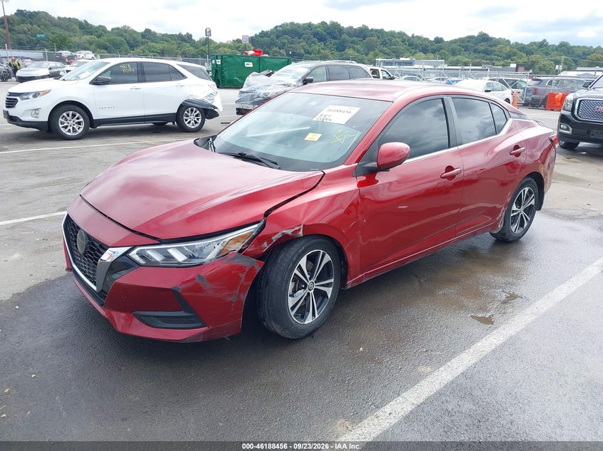 Vin: 3n1ab8cv8py266129, lot: 46688340, nissan sentra sv xtronic cvt 20232