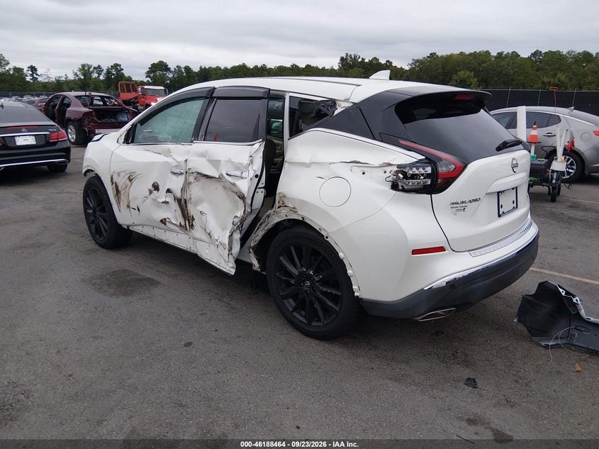 Vin: 5n1az2cj4pc101055, lot: 46688348, nissan murano sl fwd 20233