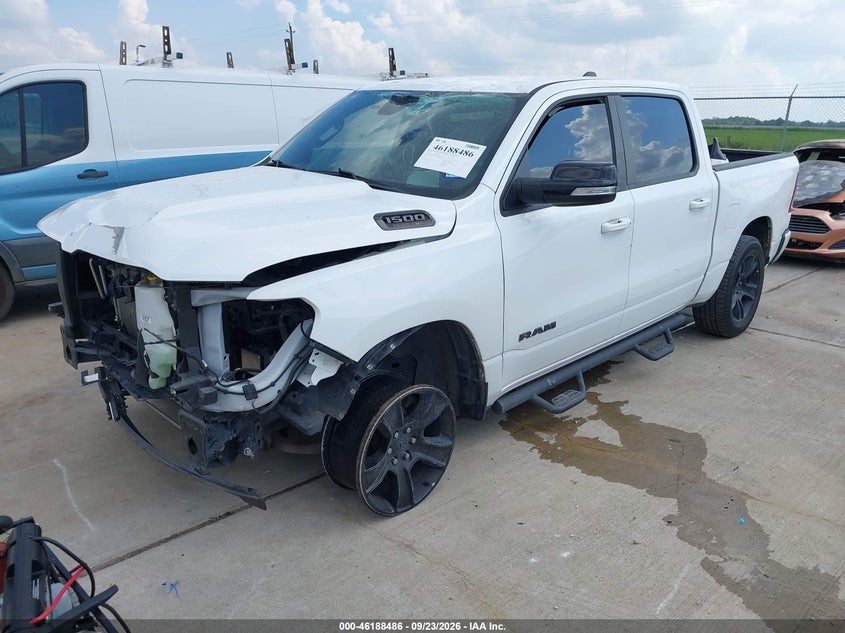 Vin: 1c6rreft5nn275098, lot: 46688370, ram 1500 lone star  4x2 5'7 box 20222