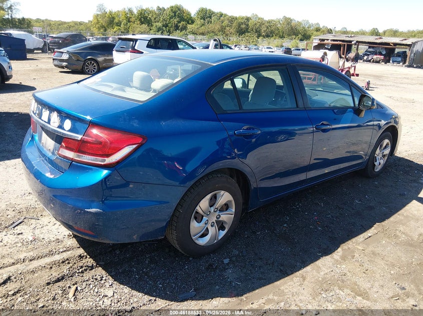 Vin: 2hgfb2f54dh577331, lot: 46688417, honda civic lx 20134