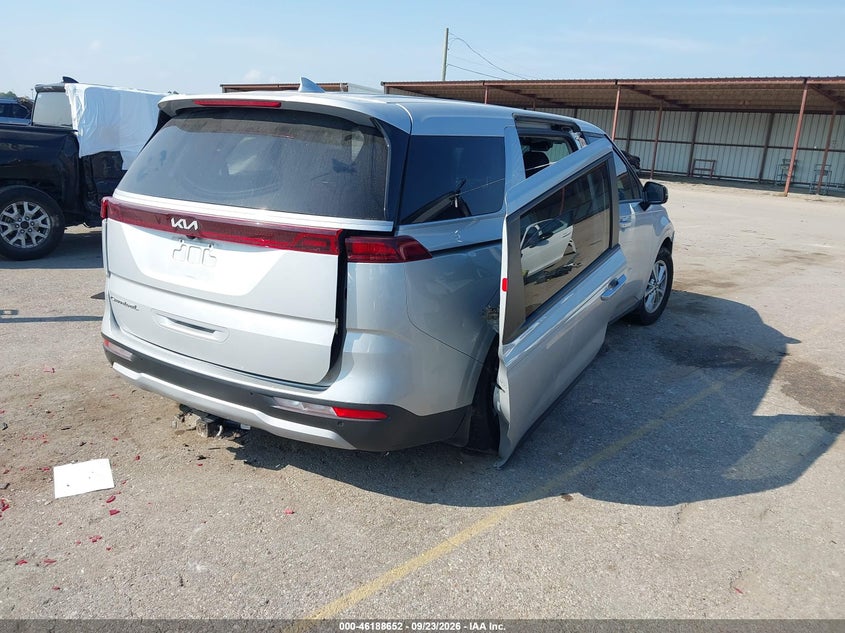 Vin: kndnb4h35n6156870, lot: 46688536, kia carnival mpv lx seat package 20224