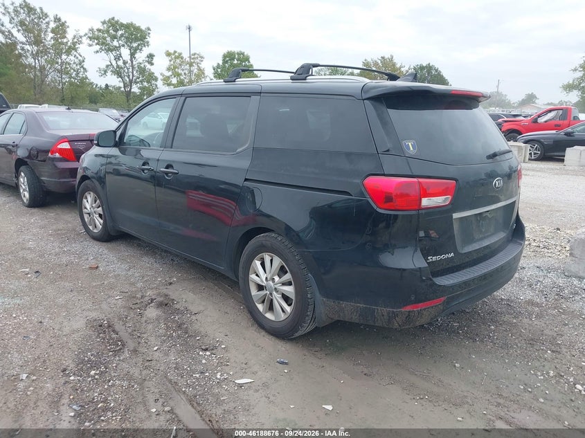 Vin: kndmb5c15g6182086, lot: 46688564, kia sedona lx 20163